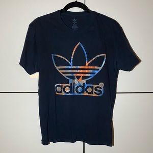 Adidas Multicolor Trefoil Logo Men’s T-Shirt Blue Medium